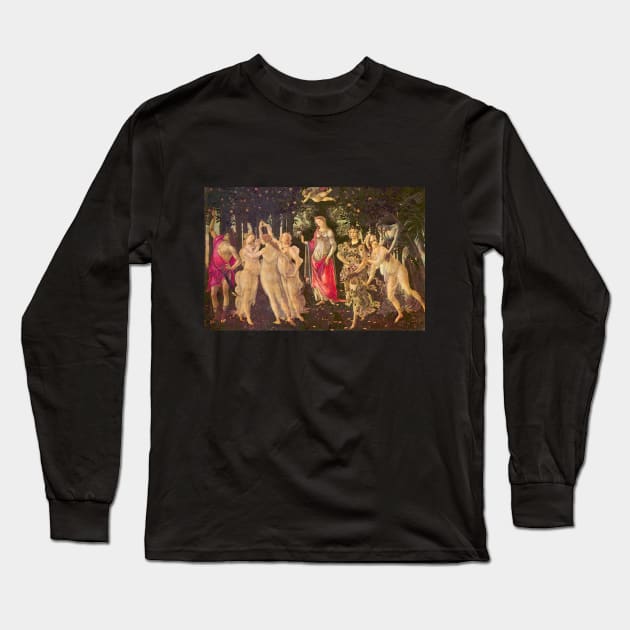 Primavera, Allegory of Spring by Sandro Botticelli Long Sleeve T-Shirt by MasterpieceCafe